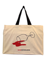 natural wine gift bag tote wine glass