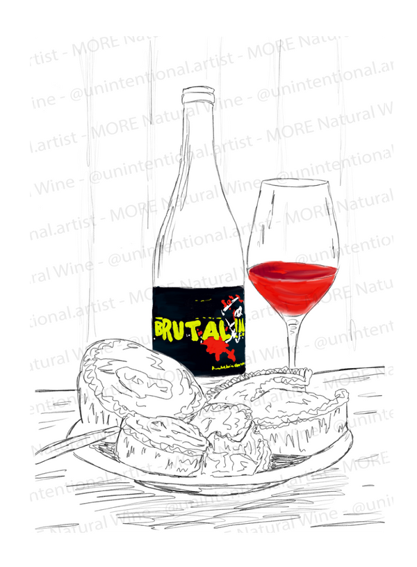 Brutal Natural Wine A2 Poster