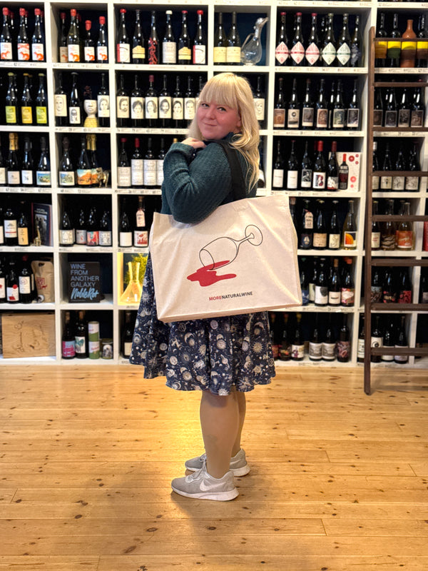 natural wine tote bag