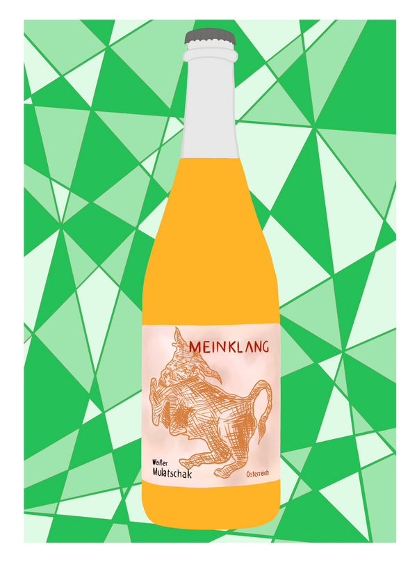 Meinklang Weisser Mulatschak Natural Wine Art Poster | MORE Natural Wine