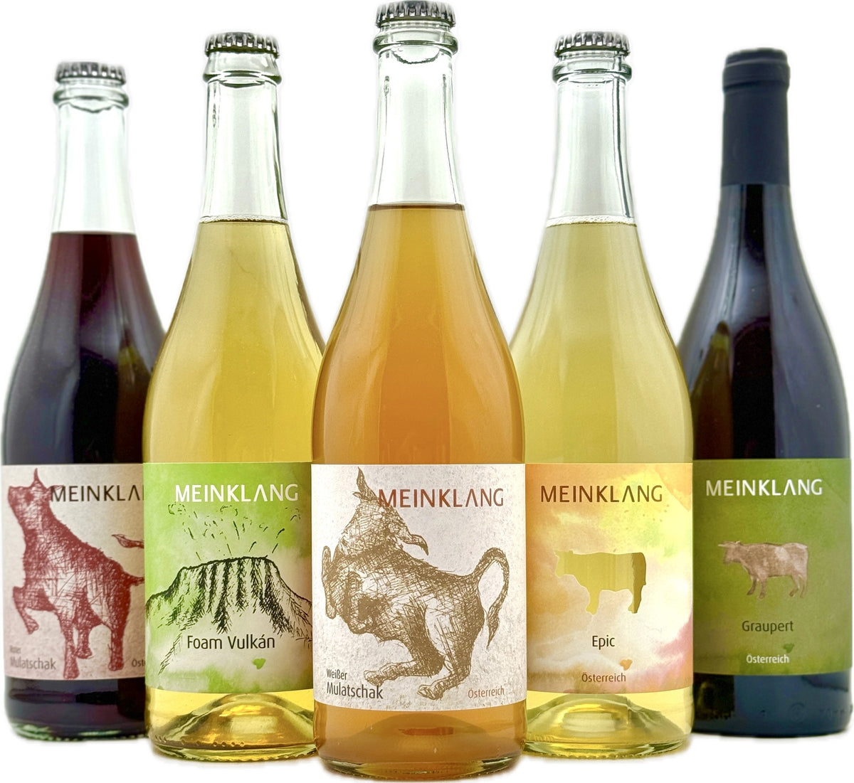 Meinklang - a line-up of Meinklang natural wines from Burgenland